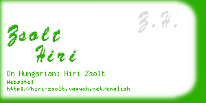 zsolt hiri business card